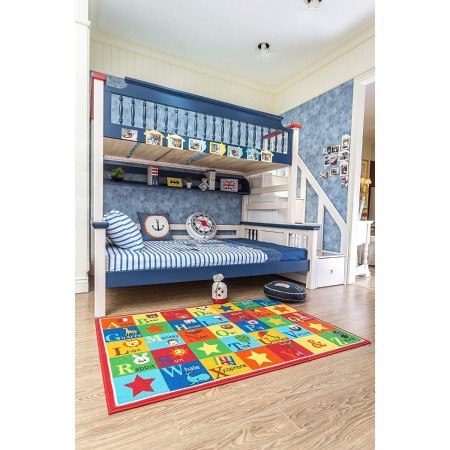 Mighty Rock Durable Woven Anti Slip Floor Carpet,  for Bedroom, Nursery, Classroom, Sturdy, Great Gift For Girls & Boys